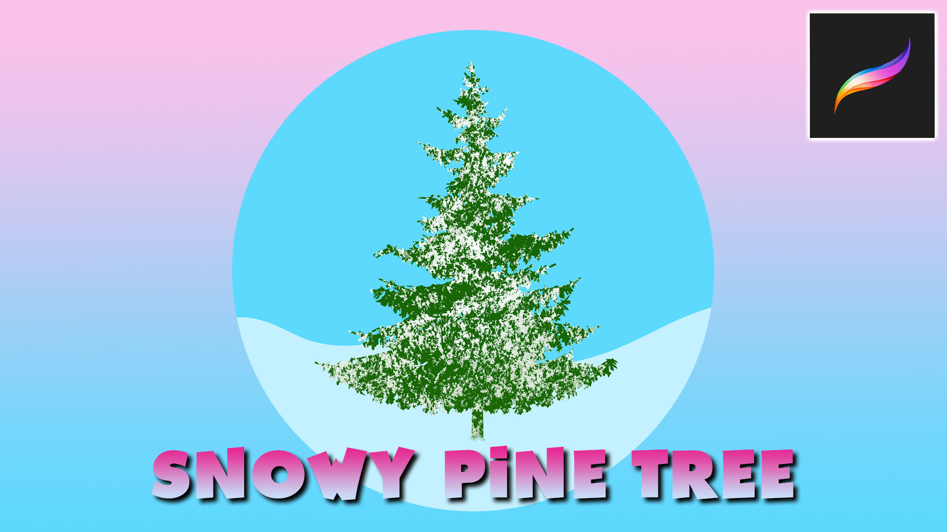 Snow Pine Tree Tutorial | Procreate for Beginners