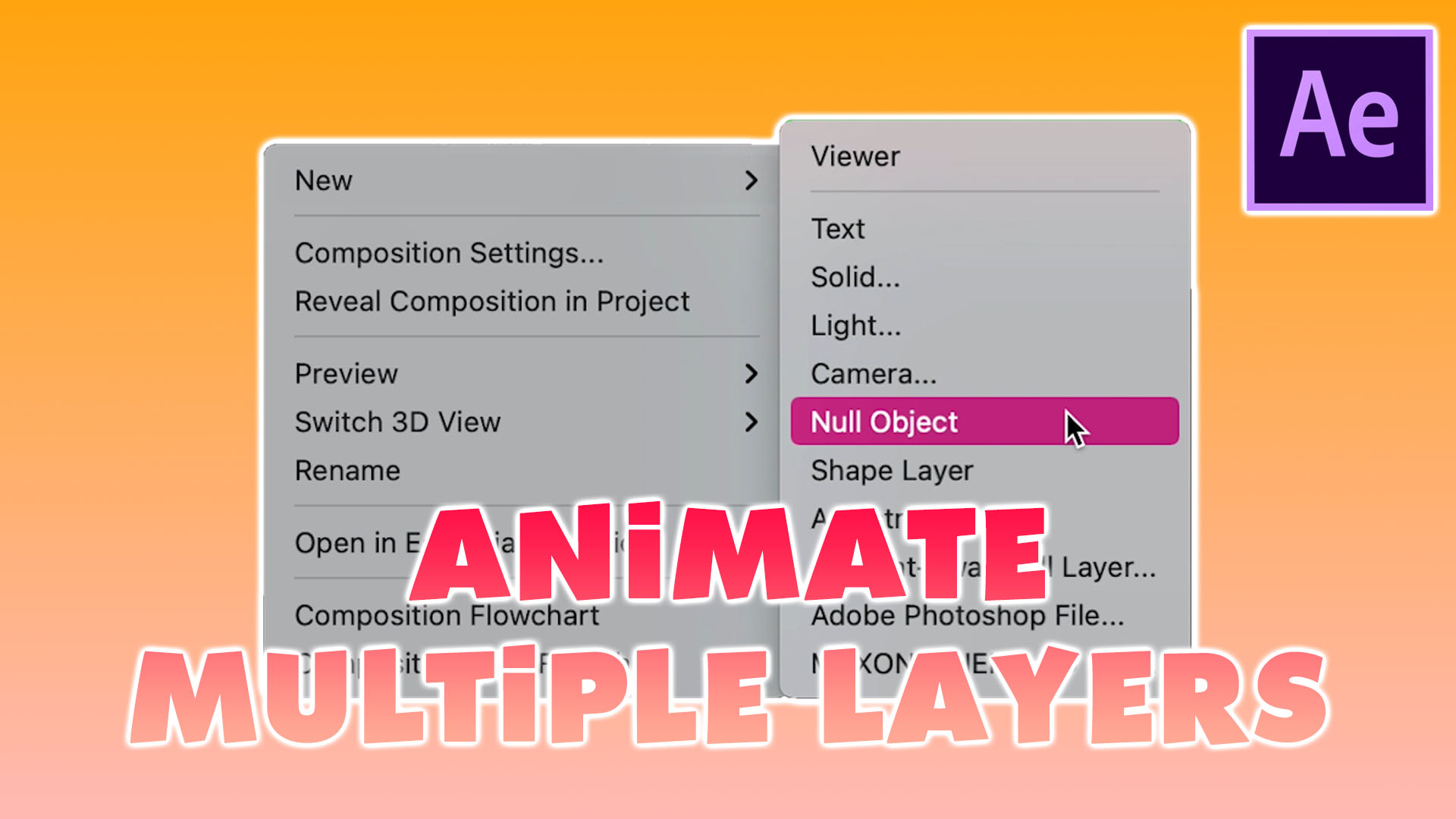 Animate Multiple Layers in After Effects | Null Objects Tutorial (15-Second Hacks)