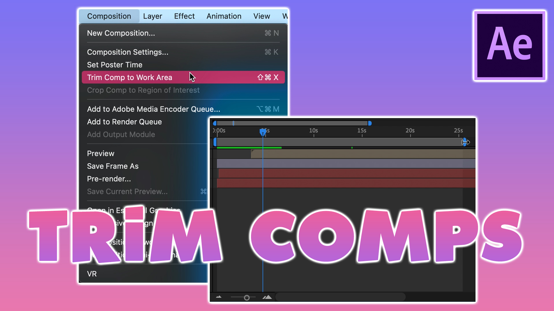 How to Trim Compositions in After Effects (15-Second Hacks)